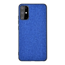 Gigapack Samsung Galaxy S20 műanyag telefonvédő (közepesen ütésálló, szilikon keret, textil hátlap, sötétkék) tok és táska