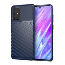 Gigapack Samsung Galaxy S20+ Szilikon telefonvédő (csíkos, dombor minta, sötétkék) tok és táska