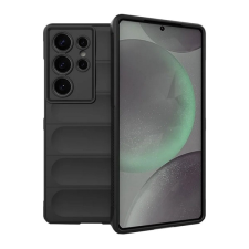 Gigapack Samsung Galaxy S25 Ultra (SM-S938) szilikon telefonvédő (ütésállóság, kameravédő, 3d) fekete tok és táska