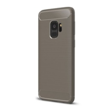 Gigapack Samsung Galaxy S9 Szilikon telefonvédő  (légpárnás sarok, szálcsiszolt, karbon minta, szürke) tok és táska