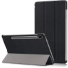 Gigapack Samsung Galaxy Tab S7 Tok álló, bőr hatású (aktív FLIP, oldalra nyíló, TRIFOLD asztali tartó funkció, S Pen tartó) FEKETE
