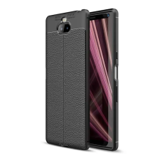 Gigapack Sony Xperia 10 Bőr hatású Tok - Fekete/Mintás tok és táska