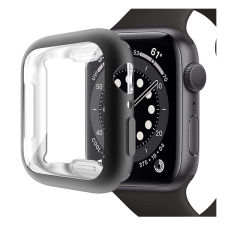 Gigapack Szilikon keret (ütésálló) FEKETE [Apple Watch Series 7 45mm] (5996591117751) - Kijelzővédő fólia okosóra kellék