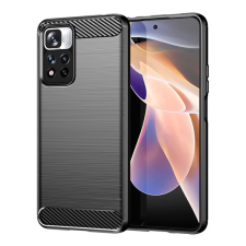 Gigapack Szilikon telefonvéd&#337; (ütésállóság, légpárnás sarok, szálcsiszolt, karbon minta) fekete gp-115798 tok és táska