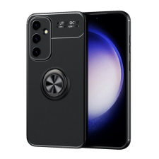 Gigapack Szilikon telefonvédő (asztali tartó, tartógyűrű, 360°, mágneses) FEKETE tok és táska