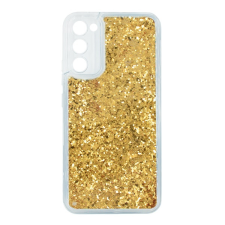Gigapack Szilikon telefonvédő (csillogó, flitteres folyadék hátlap) ARANY Samsung Galaxy S23 (SM-S911) tok és táska