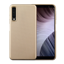 Gigapack Szilikon telefonvédő (karbon minta) ARANY [Samsung Galaxy A7 (2018) SM-A750F] (5996457821198) tok és táska