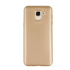Gigapack Szilikon telefonvédő (karbon minta) ARANY [Samsung Galaxy J6 (2018) SM-J600F] (5996457795468) tok és táska