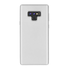 Gigapack Szilikon telefonvédő (karbon minta) EZÜST [Samsung Galaxy Note 9 (SM-N960F)] (5996457790692) tok és táska