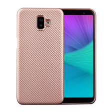 Gigapack Szilikon telefonvédő (karbon minta) ROZÉARANY [Samsung Galaxy J6 Plus (SM-J610F)] (5996457821280) mobiltelefon kellék