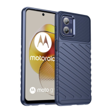 Gigapack Szilikon telefonvédő (közepesen ütésálló, csíkos, dombor minta) SÖTÉTKÉK Motorola Moto G73 tok és táska
