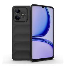 Gigapack Szilikon telefonvédő (közepesen ütésálló, kamera védelem, 3D minta) FEKETE Realme C53 tok és táska