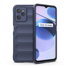 Gigapack Szilikon telefonvédő (közepesen ütésálló, kamera védelem, 3D minta) SÖTÉTKÉK Realme C35 tok és táska