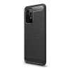Gigapack Szilikon telefonvédő (közepesen ütésálló, légpárnás sarok, szálcsiszolt, karbon minta) FEKETE [Samsung Galaxy A52s 5G (SM-A528)] (5996591036779)