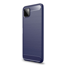 Gigapack Szilikon telefonvédő (közepesen ütésálló, légpárnás sarok, szálcsiszolt, karbon minta) SÖTÉTKÉK [Samsung Galaxy A22 5G (SM-A226)] tok és táska