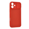 Gigapack Szilikon telefonvédő (matt, mikrofiber plüss belső, kameravédő) PIROS Apple iPhone 16