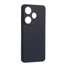 Gigapack Szilikon telefonvédő (matt, mikrofiber plüss karcolásmentesítő belső, prémium) FEKETE Xiaomi Poco F6 tok és táska