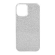 Gigapack Szilikon telefonvédő (műanyag belső, csillogó hátlap) EZÜST [Apple iPhone 11] tok és táska
