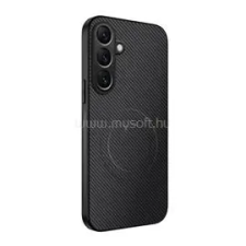 Gigapack Szilikon telefonvédő (műanyag hátlap, karbon minta, mágneses) FEKETE (GP-182306) tok és táska