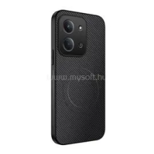 Gigapack Szilikon telefonvédő (műanyag hátlap, karbon minta, mágneses) FEKETE (GP-182314) tok és táska