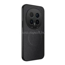 Gigapack Szilikon telefonvédő (műanyag hátlap, karbon minta, mágneses) FEKETE (GP-182319) tok és táska