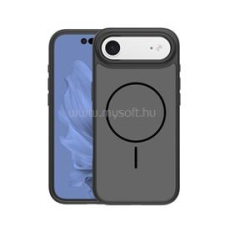 Gigapack Szilikon telefonvédő (műanyag hátlap, ütésállóság, légpárnás sarok, kameravédő, MagSafe) FEKETE (GP-181522) tok és táska