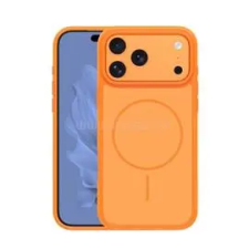 Gigapack Szilikon telefonvédő (műanyag hátlap, ütésállóság, légpárnás sarok, kameravédő, MagSafe) NARANCSSÁRGA (GP-181549) tok és táska