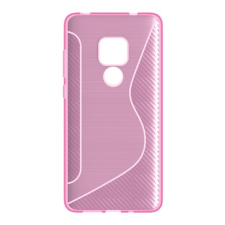 Gigapack Szilikon telefonvédő (S-line, karbon minta) RÓZSASZÍN [Huawei Mate 20] (5996457828807) tok és táska