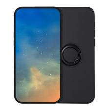 Gigapack Szilikon telefonvédő (tartógyűrű, mikrofiber plüss belső, mágneses, kameravédő) FEKETE Apple iPhone 16e mobiltelefon kellék