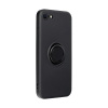 Gigapack Szilikon telefonvédő (tartógyűrű, mikrofiber plüss belső, mágneses, kameravédő) FEKETE Apple iPhone SE 3 (2022) / iPhone SE 2 (2020) / iPhone 8 4.7 "Gigapack csomagolás" (GP-124135) (GP-124135)