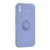 Gigapack Szilikon telefonvédő (tartógyűrű, mikrofiber plüss belső, mágneses, kameravédő) LILA