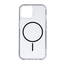 Gigapack Szilikon telefonvédő (ultravékony, műanyag hátlap, MagSafe, légpárnás sarok) FEKETE Apple iPhone 15 tok és táska