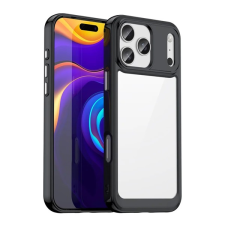 Gigapack Szilikon telefonvédő (ütésállóság, átlátszó hátlap) FEKETE Apple iPhone 17 Pro Max tok és táska