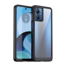 Gigapack Szilikon telefonvédő (ütésállóság, átlátszó hátlap) FEKETE Motorola Moto G14 tok és táska