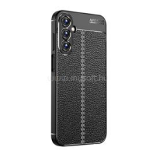 Gigapack Szilikon telefonvédő (ütésállóság, bőr hatású, varrás minta) FEKETE (GP-154857) tok és táska