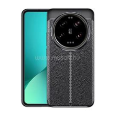 Gigapack Szilikon telefonvédő (ütésállóság, bőr hatású, varrás minta) FEKETE (GP-156104) tok és táska