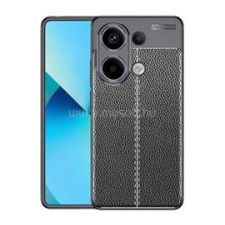 Gigapack Szilikon telefonvédő (ütésállóság, bőr hatású, varrás minta) FEKETE (GP-157157) tok és táska