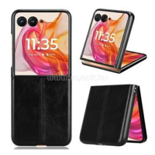 Gigapack Szilikon telefonvédő (ütésállóság, bőr hatású, varrás minta) FEKETE (GP-163625) tok és táska