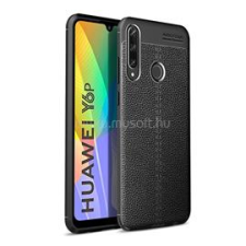 Gigapack Szilikon telefonvédő (ütésállóság, bőr hatású, varrás minta) FEKETE (GP-97986) tok és táska