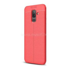 Gigapack Szilikon telefonvédő (ütésállóság, bőr hatású, varrás minta) PIROS (GP-76900) tok és táska