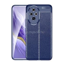 Gigapack Szilikon telefonvédő (ütésállóság, bőr hatású, varrás minta) SÖTÉTKÉK (GP-159538) tok és táska