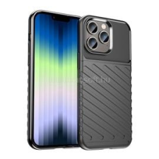Gigapack Szilikon telefonvédő (ütésállóság, csíkos, dombor minta) FEKETE (GP-128187) tok és táska