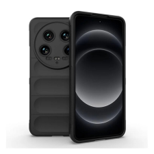 Gigapack Szilikon telefonvédő (ütésállóság, kameravédő, 3D) FEKETE Xiaomi 14 Ultra tok és táska