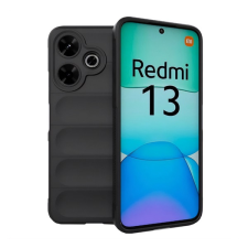 Gigapack Szilikon telefonvédő (ütésállóság, kameravédő, 3D) FEKETE Xiaomi Redmi 13 tok és táska