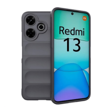 Gigapack Szilikon telefonvédő (ütésállóság, kameravédő, 3D) SÖTÉTSZÜRKE Xiaomi Redmi 13 tok és táska