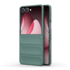 Gigapack Szilikon telefonvédő (ütésállóság, kameravédő, 3D) SÖTÉTZÖLD Samsung Galaxy Z Flip7 (SM-F766) tok és táska