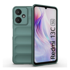 Gigapack Szilikon telefonvédő (ütésállóság, kameravédő, 3D) SÖTÉTZÖLD Xiaomi Redmi 13C tok és táska