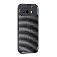 Gigapack Szilikon telefonvédő (ütésállóság, légpárnás sarok, karbon minta) FEKETE Google Pixel 9a tok és táska