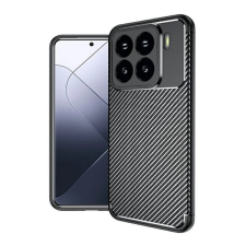 Gigapack Szilikon telefonvédő (ütésállóság, légpárnás sarok, karbon minta) FEKETE Xiaomi 15 tok és táska