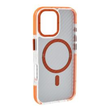 Gigapack Szilikon telefonvédő (ütésállóság, légpárnás sarok, karbon minta, wireless, MagSafe) NARANCSSÁRGA (GP-176067) tok és táska